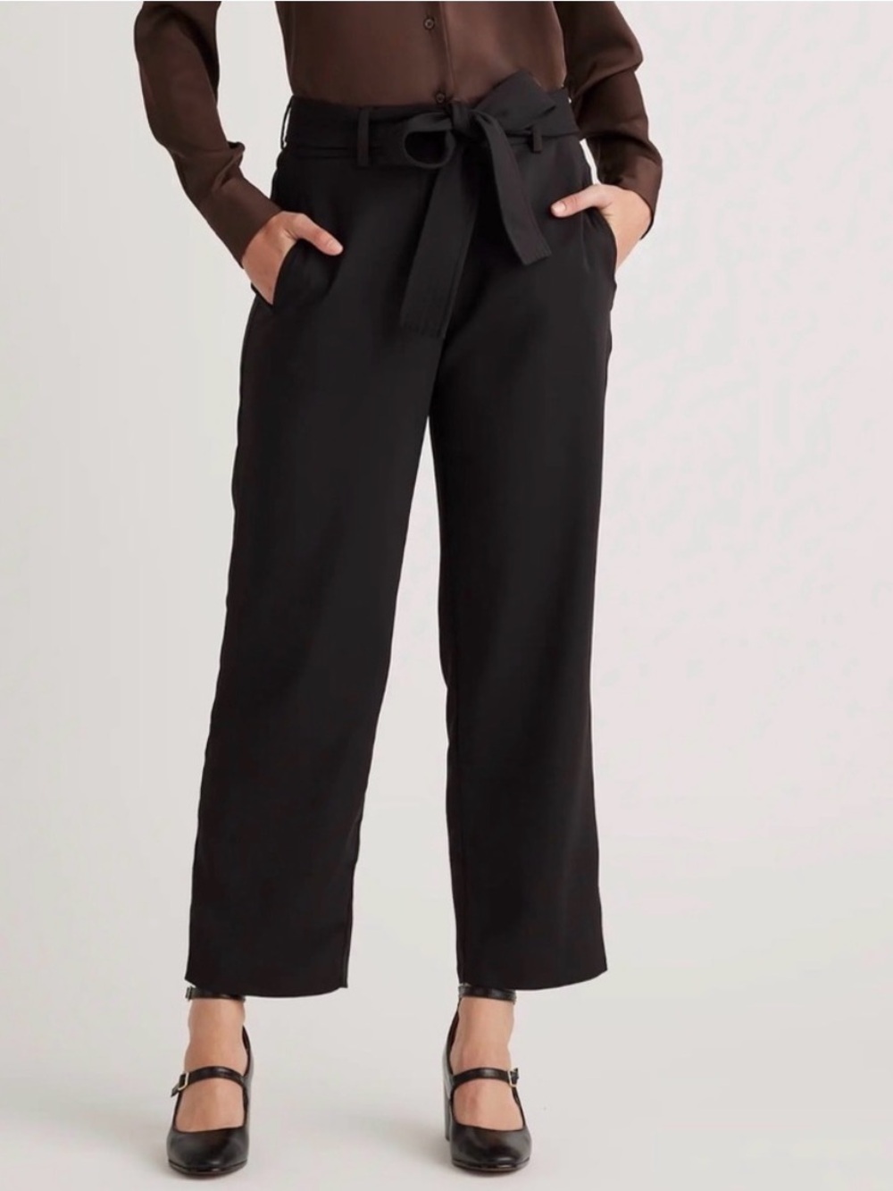 NWT Quince Stretch Crepe Paperbag Pants